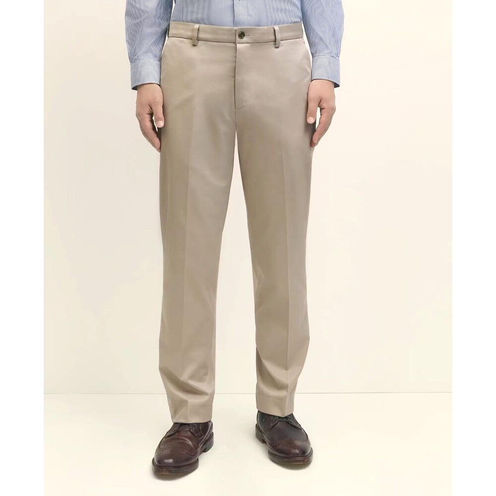 NWT Brooks Brothers Advantage Stretch Chino Khaki Pants Soho Slim Fit Men 35x34